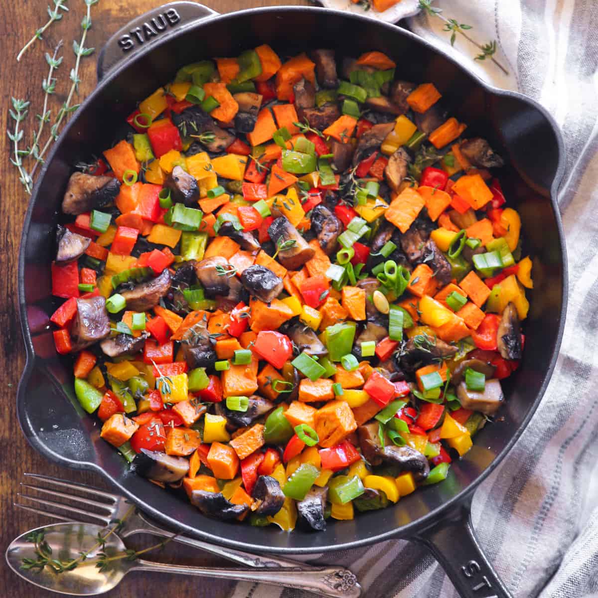 Sweet Potato Hash with Peppers & Onions: Hearty Brunch